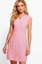Boohoo Maddie Metal V Neck Shift Dress