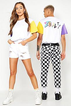 Boohoo Pride Loose Fit T-shirt With Equality Back Print