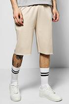 Boohoo Mid Length Raw Edge Jersey Shorts
