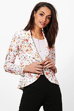 Boohoo Lauren Floral Blazer