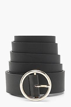 Boohoo Plus Carrie Circle Ring Boyfriend Belt