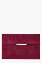 Boohoo Suedette Coloured Clutch