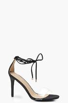 Boohoo Lucy Wrap Ankle Clear Strap Sandals