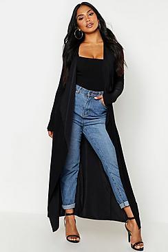 Boohoo Slinky Waterfall Front Jacket