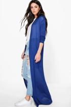 Boohoo Florence Duster Cardigan Blue