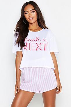 Boohoo Thank U Next Pj Short Set