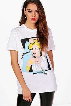 Boohoo Madonna Licensed T-shirt