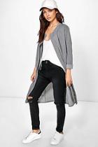 Boohoo Freya Longline Zip Bomber