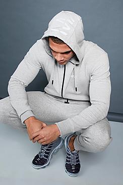 Boohoo Active Zip Through Hoodie With Hood Print