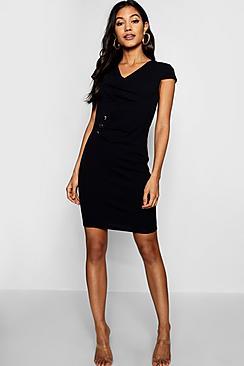 Boohoo Bethany Button Detail Blazer Dress