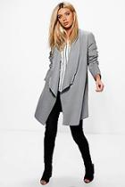 Boohoo Waterfall Wool Look Duster