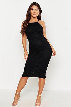 Boohoo Lace Sleeveless Midi Dress