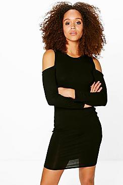 Boohoo Molly Cold Shoulder Bodycon Dress