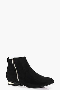 Boohoo Olivia Zip Detail Chelsea Boot