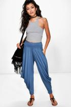 Boohoo Valencia Oversized Slouchy Hareem Trousers Denim
