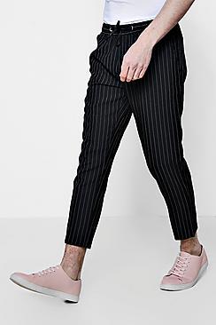 Boohoo Woven Pinstripe Jogger