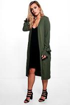 Boohoo Plus Natalie Tie Sleeve Duster Jacket