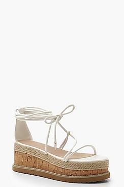 Boohoo Skinny Strap Flatforms