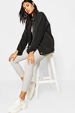 Boohoo Tall Horn Button Utility Denim Jacket