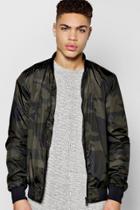 Boohoo Camo Bomber Jacket Khaki