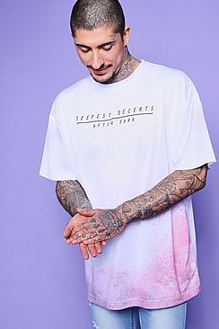 Boohoo Faded Slogan Oversized Print T-shirt