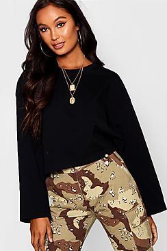 Boohoo Oversized Drop Arm Long Sleeve Top
