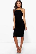 Boohoo Carolina Crochet High Neck Midi Dress