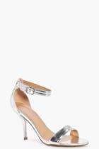 Boohoo Frances Wide Fit Low Heel Two Part Silver