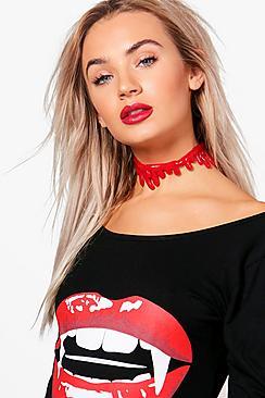 Boohoo Blood Drip Choker