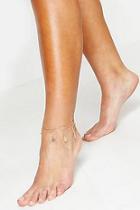Boohoo Boho Charm Double Layer Anklet