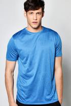 Boohoo Muscle Fit Crew Neck T Shirt Blue