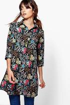 Boohoo Ruby Cluster Floral Shirt