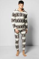Boohoo Fairisle Design Twosie Khaki