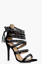 Boohoo Lexi Chain Wrap Strap Heel