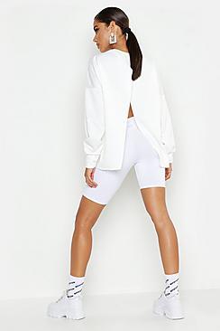Boohoo Split Back Crew Neck Sweat