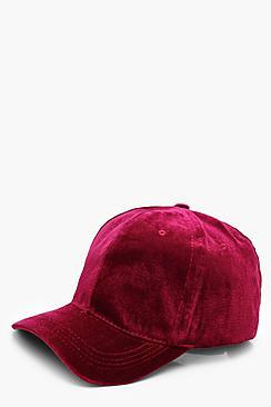 Boohoo Velvet Cap