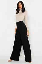 Boohoo Tall Jumbo Rib Wide Legged Trouser