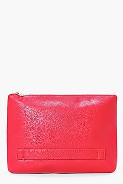Boohoo Mya Oversized Handstrap Clutch Bag