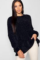Boohoo Oversized Boyfriend Feather Knit Jumper