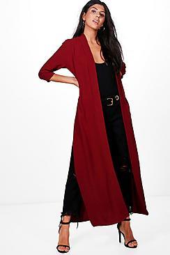 Boohoo Hollie Maxi Side Split Woven Duster