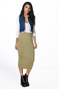 Boohoo Imogen Basic Viscose Longline Skirt