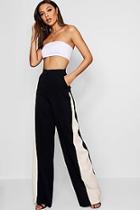 Boohoo Tall Elisha Colour Block Woven Leg Trousers