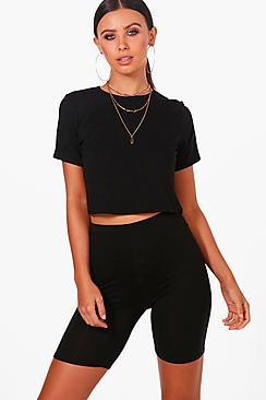 Boohoo Petite Danielle Basic Cropped T-shirt