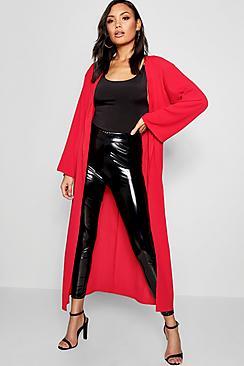 Boohoo Solid Woven Kimono