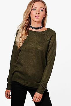 Boohoo Megan Seam Detail Boxy Jumper