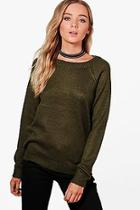 Boohoo Megan Seam Detail Boxy Jumper