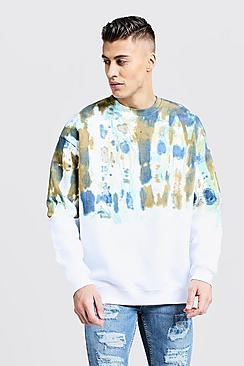 Boohoo Ombre Tie Dye Oversized Sweater
