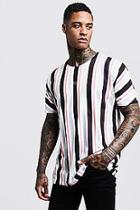 Boohoo Man Signature Loose Fit Stripe Printed T-shirt