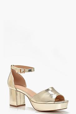 Boohoo Lillie Peeptoe Platform Heel