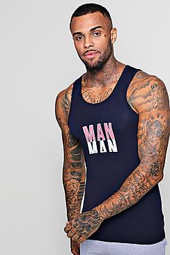 Boohoo Man Print Muscle Fit Vest